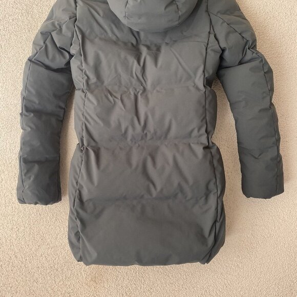 Uniqlo Womens Long Two Way Zip Hooded Ultra Light Down Packable Gray Size XS - Picture 13 of 16